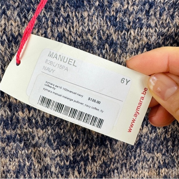 Aymara baby alpaca blend kids Cozy Knit Sweater NWT - Picture 4 of 10